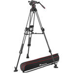 Manfrotto 612 Nitrotech Fluid Head with 645 FAST Twin Carbon Fiber Tripod System and Bag for the RED Komodo 6K