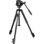 Manfrotto MT190X3 3-Section Aluminum Tripod with MVH500AH Fluid Head Hybrid Video Kit for the Ricoh GR IV Monochrome