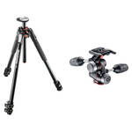 Manfrotto MT190XPRO3 Aluminum Tripod with MHXPRO-3W 3-Way Pan/Tilt Head Kit for the Fujifilm GFX 100S