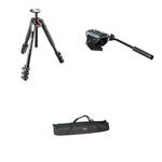 Manfrotto MVH500AH Flat Base Fluid Head, MT190XPRO4 Tripod Legs, Padded Case Kit for the Leica M11 Monochrom