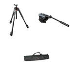 Manfrotto MVH500AH Flat Base Fluid Head,190XPROL Tripod Legs, Padded Case Kit for the Leica M11 Monochrom