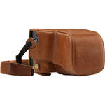 MegaGear Ever Ready Genuine Leather Camera Case and Strap for Leica Q-P, Q Type 116 (Brown) for the Leica Q-P