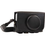 MegaGear Ever Ready Leather Camera Case for Canon PowerShot SX730 HS/SX740 HS (Black) for the Canon SX740 HS