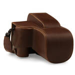 MegaGear Ever Ready Leather Camera Case for Nikon Coolpix P950 (Dark Brown) for the Nikon P950