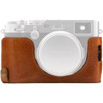 MegaGear Ever Ready Leather Half Case and Strap for Fujifilm X100F (Brown) for the Fujifilm X100F