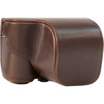 MegaGear Ever Ready PU Leather Case and Strap for Sony Alpha a5100, a5000 with 16-50mm Lens (Dark Brown) for the Sony a5000