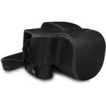 MegaGear Ever Ready PU Leather Full Camera Case for Leica V-Lux 5, Panasonic Lumix DC-FZ1000 II (Black) for the Panasonic FZ1000 II