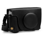 MegaGear Ever Ready Top Grain Leather Camera Case for FUJIFILM X100V (Black) for the Fujifilm X100V