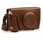 MegaGear Ever Ready Top Grain Leather Camera Case for FUJIFILM X100V (Brown) for the Fujifilm X100V