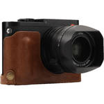 MegaGear Genuine Leather Camera Half Case and Strap for Leica Q-P, Q Type 116 (Brown) for the Leica Q-P