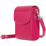 MegaGear Leather Camera Case with Strap for Panasonic Lumix ZS200, TZ200, Leica C-Lux (Hot Pink) for the Leica C-Lux