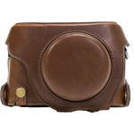 MegaGear PU Leather Camera Case for Panasonic Lumix DMC-LX100 (Dark Brown) for the Panasonic LX100