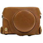 MegaGear PU Leather Camera Case for Panasonic Lumix DMC-LX100 (Light Brown) for the Panasonic LX100