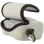 MegaGear Ultralight Neoprene Camera Case with Carabiner for Panasonic LUMIX DMC-LX10K (Gray) for the Panasonic LX10