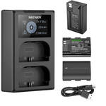 Neewer Dual USB Charger with LCD & 2 LP-E6NH 2250mAh Batteries for the Canon 6D MII