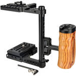 Niceyrig Camera Half-Cage Kit with Wooden Side Handle for Canon/Nikon/Panasonic for the Canon T6i