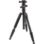Oben CT-3586 Carbon Fiber Travel Tripod and Triple Action BZ-226T Ball Head for the Pentax K-1 II