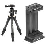Oben CTT-1000 Carbon Fiber Tabletop Tripod and Oben SPA-1000 Arca-Type Smartphone Tripod Adapter Kit for the Panasonic S1R