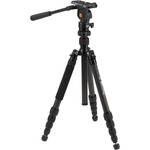 Oben Lander CT-3565 5-Section Carbon Fiber Travel Tripod System & TVH-108 Video Head for the Fujifilm X-T1 IR