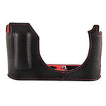 Oberwerth Tagcase Casual Line Leder for Leica Q3 (Black with Red Lining) for the Leica Q3 43