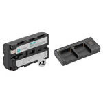 Pawa 2 x L-Series NP-F550 Batteries & Slim Dual Charger Kit for the Blackmagic 6K Pro