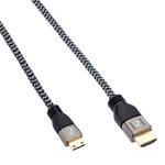 Pearstone Braided High-Speed Mini-HDMI to HDMI Cable with Ethernet (15') for the Fujifilm X-T1 IR