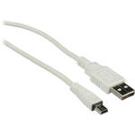 Pearstone USB 2.0 Type A Male to Type B Mini Male Cable (White) - (3') for the Canon ELPH 360 HS A