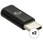 Pearstone USB Type-C Male to Micro-USB Female Adapter (2-Pack) for the Fujifilm X-T1 IR