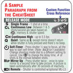 PhotoBert CheatSheet for the Nikon D600 DSLR Camera for the Nikon D600