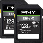 PNY 128GB Elite-X UHS-I SDXC Memory Card (2-Pack) for the Panasonic GX8