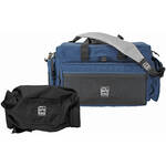PortaBrace DVO2U-QS-M4 DV Case with QS-M4 Quick Slick Mini Rain Cover (Signature Blue) for the Z CAM E2-F6 II 6K