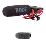 RODE VideoMic Camera-Mount Shotgun Microphone Kit with Auray Custom Windshield for the Canon R6 V