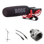RODE VideoMic Camera-Mount Shotgun Microphone Kit with Studio Mic Stand and Extension Cable for the Z CAM E2-F6 II 6K