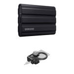 Samsung 2TB T7 Shield Portable SSD with MagSafe/Cold Shoe SSD Holder (Black) for the Leica SL3-S