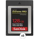 SanDisk 128GB Extreme PRO CFexpress Card Type B (3-Pack) for the Hasselblad X2D II