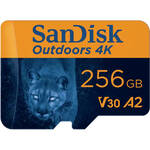SanDisk 256GB Outdoors 4K UHS-I microSDXC Memory Card with SD Adapter for the DJI Osmo Action 5