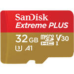 SanDisk 32GB Extreme PLUS UHS-I microSDHC Memory Card with SD Adapter for the Fujifilm Instax Mini EVO