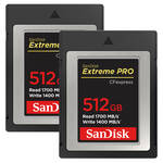 SanDisk 512GB Extreme PRO CFexpress Card Type B (2-Pack) for the Panasonic S1R