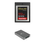 SanDisk 512GB Extreme PRO CFexpress Card Type B with CFexpress Type B and SD Card Reader for the Panasonic S1R