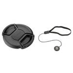 Sensei 43mm Center Pinch Snap-On Lens Cap and Cap Keeper Lens Cap Holder Kit for the Fujifilm 23mm F2 WR