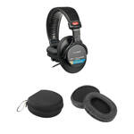 Sony MDR-7506 Headphones with Sheepskin Leather Earpads & Carrying Case Kit for the Z CAM E2-F6 II 6K