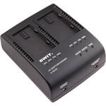 SWIT S-3602D Dual Charger/Adapter for Panasonic VW-VBD58/CGA D54S & D28S Batteries for the Panasonic AW-UB50