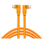 Tether Tools TetherPro Dual Right-Angle USB-C Cable (15', High-Visibility Orange) for the Fujifilm GFX 100 II