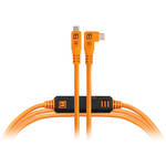 Tether Tools TetherPro Optima USB-C Cable (15', High-Visibility Orange, Right-Angle) for the Ricoh GR IV Monochrome