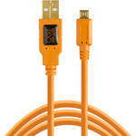 Tether Tools TetherPro USB 2.0 A Male to Micro-B 5-Pin Cable (15', Orange) for the Fujifilm X-T1 IR