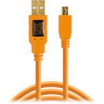 Tether Tools TetherPro USB 2.0 Type-A to 5-Pin Mini-USB Cable (Orange, 15') for the Panasonic GX8