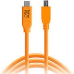 Tether Tools TetherPro USB Type-C Male to 5-Pin Mini-USB 2.0 Type-B Male Cable (15', Orange) for the Canon SX420 IS