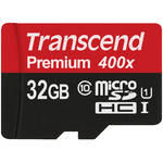 Transcend 32GB Premium microSDHC UHS-I Memory Card with SD Adapter for the Ricoh GR IV