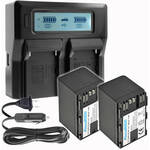 Vidpro 2 x BP-A30 Batteries and Dual Charger Kit (14.4V, 3600mAh) for the Canon EOS C70