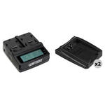 Watson Duo LCD Charger Kit with 2 LP-E12 Battery Adapter Plates for the Canon SX70 HS